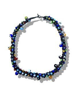 Venetian Evil Eye Crochet Necklace